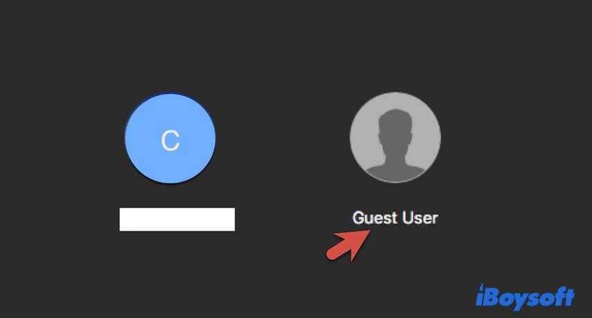log into your Mac with guest user account
