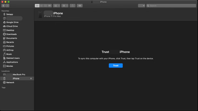 Comment sauvegarder l'iPhone sur Mac avec Finder