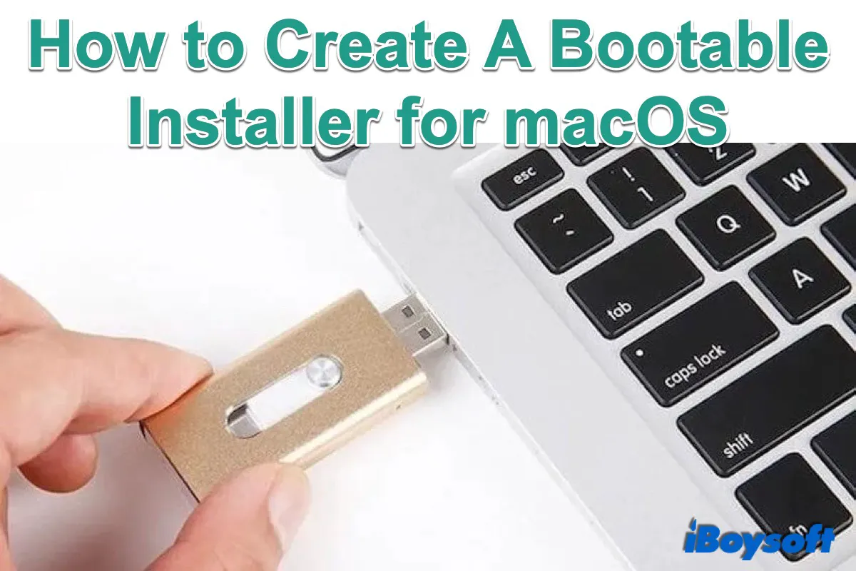 How to create a bootable installer for macOS