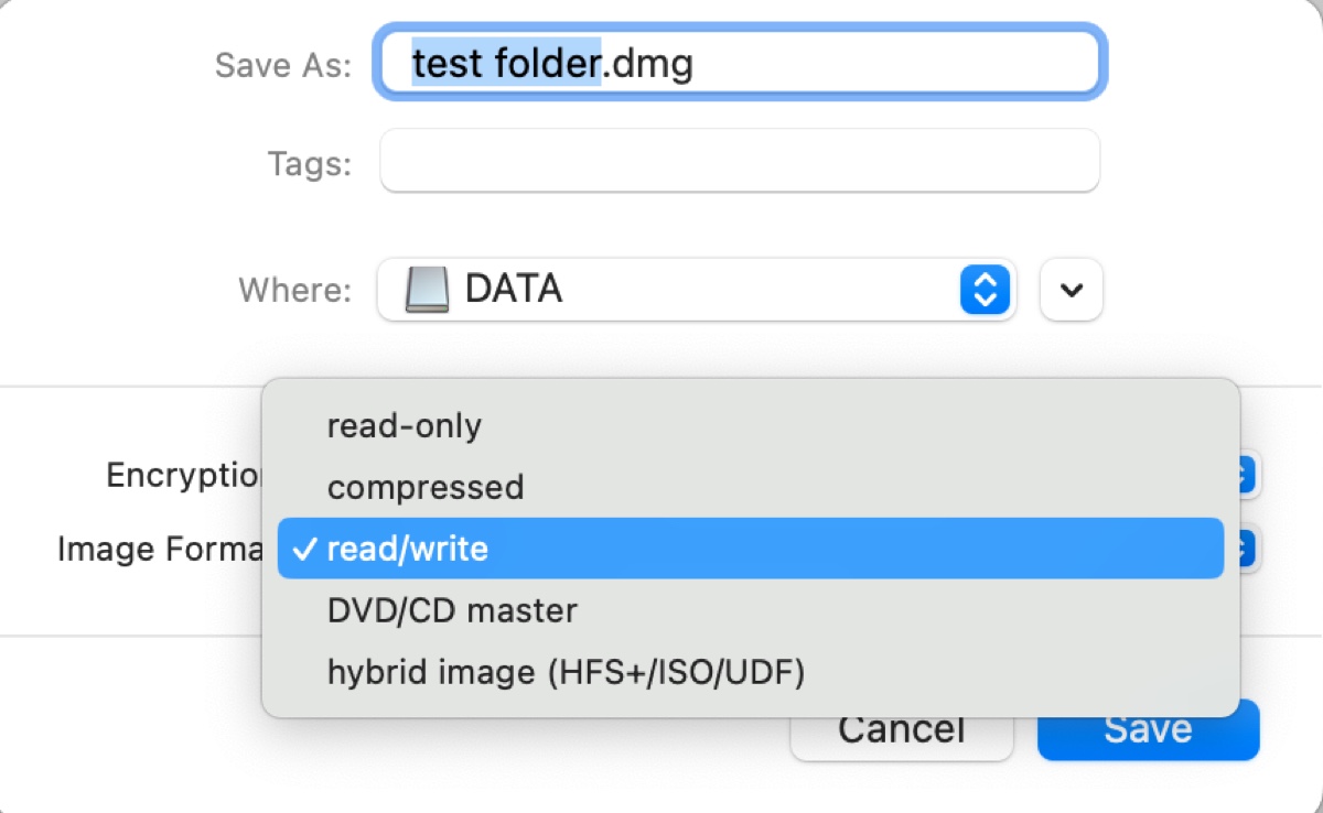 Enable read and write access to the encrypted folder on external drive on Mac