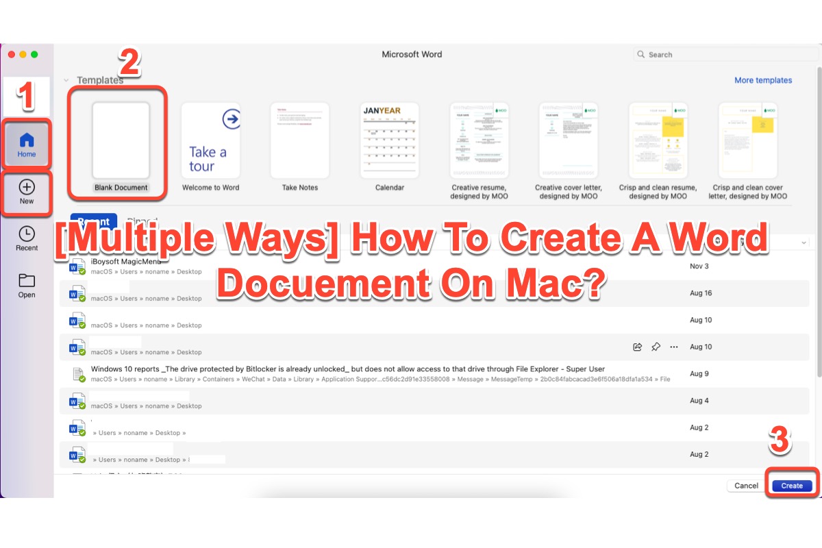 Cómo crear un documento de Word en Mac