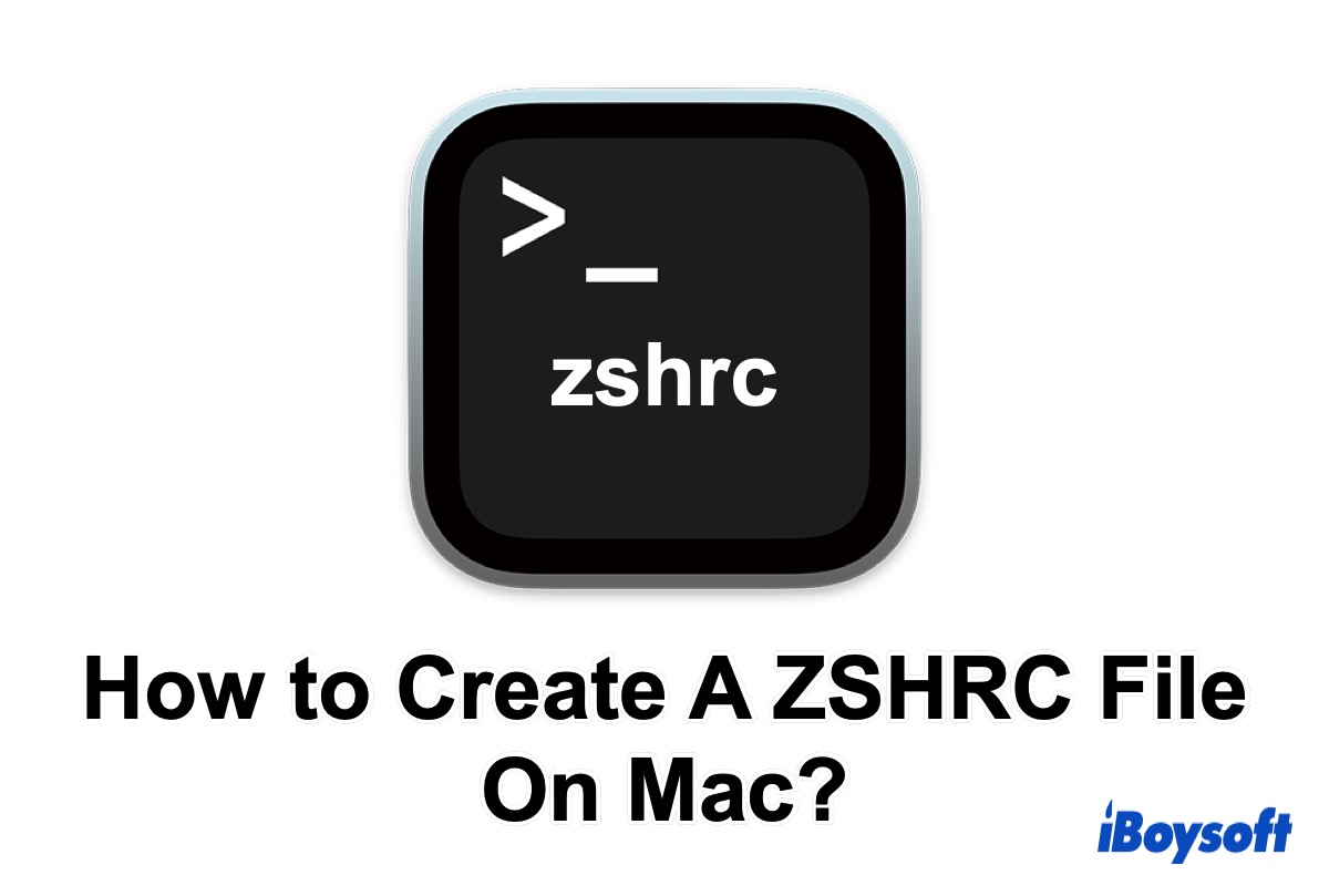 MacでZSHRCファイルを作成する方法