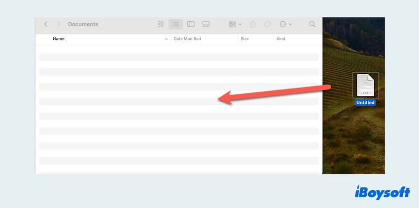 Ausschneiden und Einfügen von Dateien mit Maus oder Trackpad