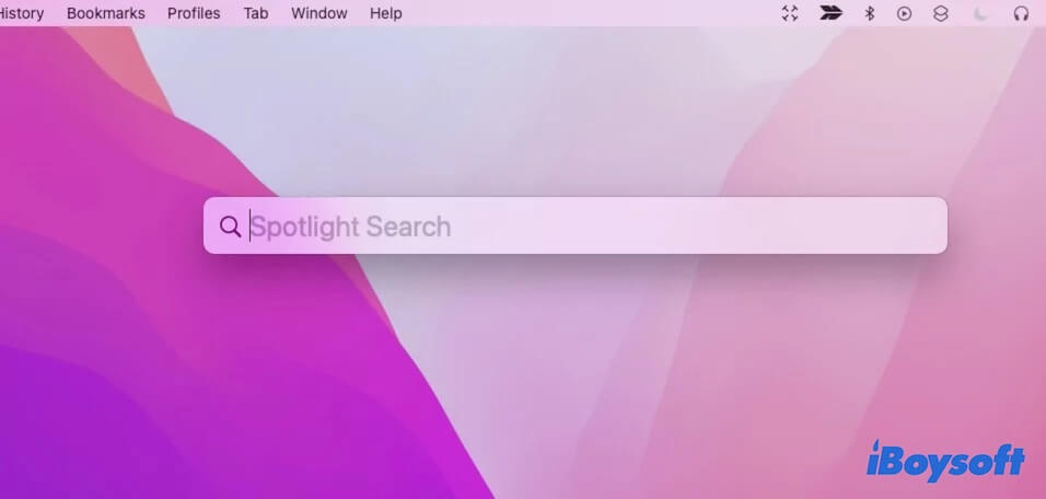 open Spotlight Search on Mac