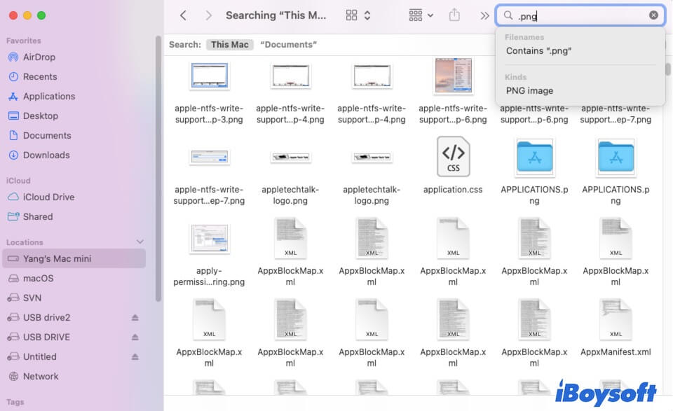 Verwenden Sie die erweiterte Suche im Finder