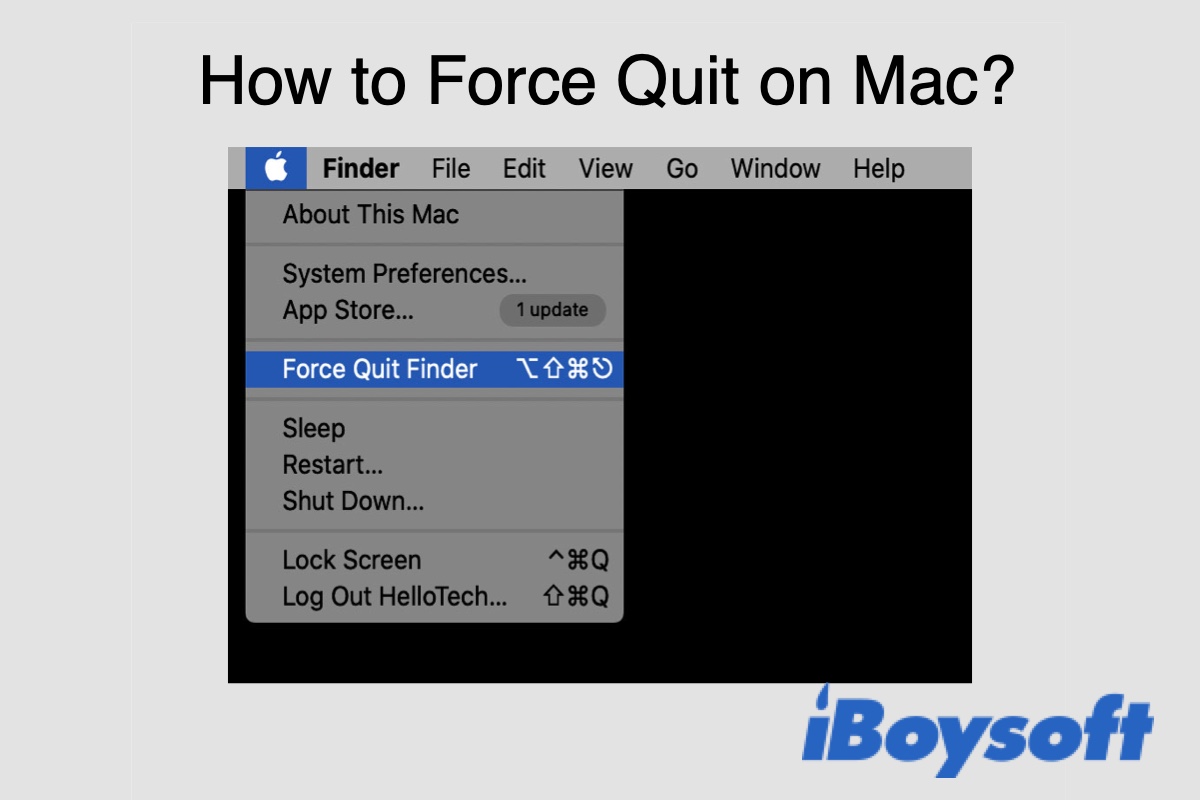 How to force quit Finder on Mac