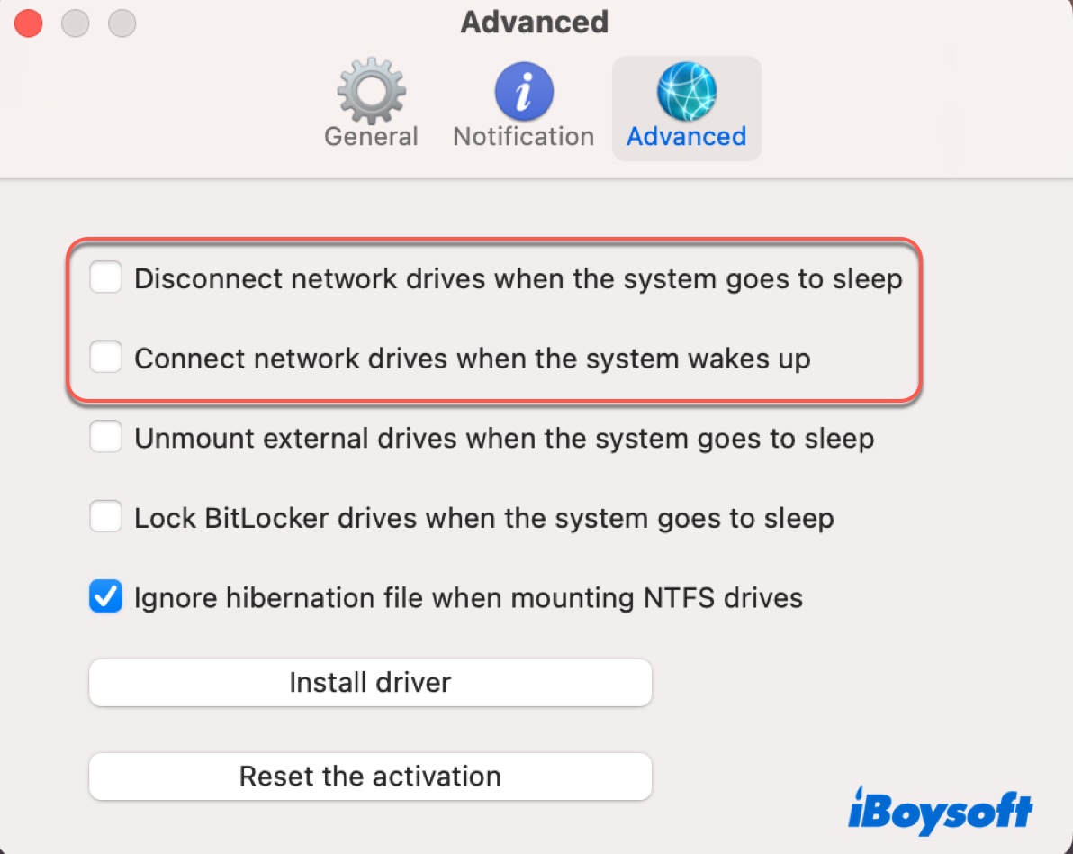 Modifier les paramètres pour autoriser la déconnexion et la reconnexion automatiques lorsqu'un lecteur réseau se met en veille et se réveille