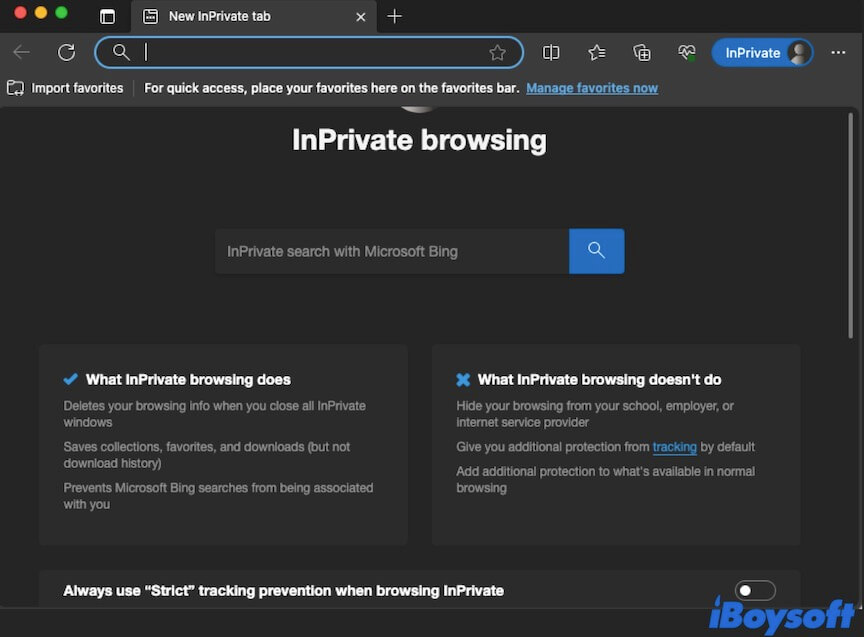 Microsoft Edge privates Browserfenster