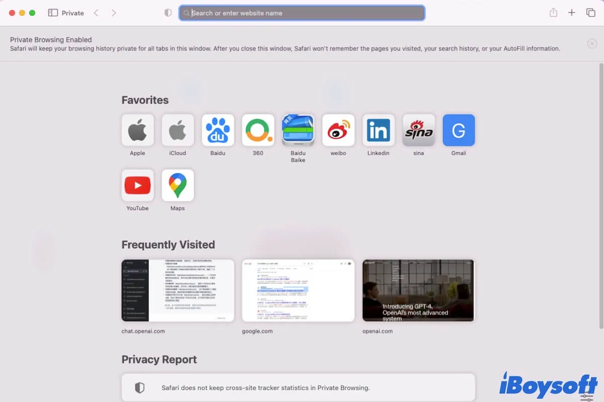 wie man einen privaten Browser auf Mac öffnet