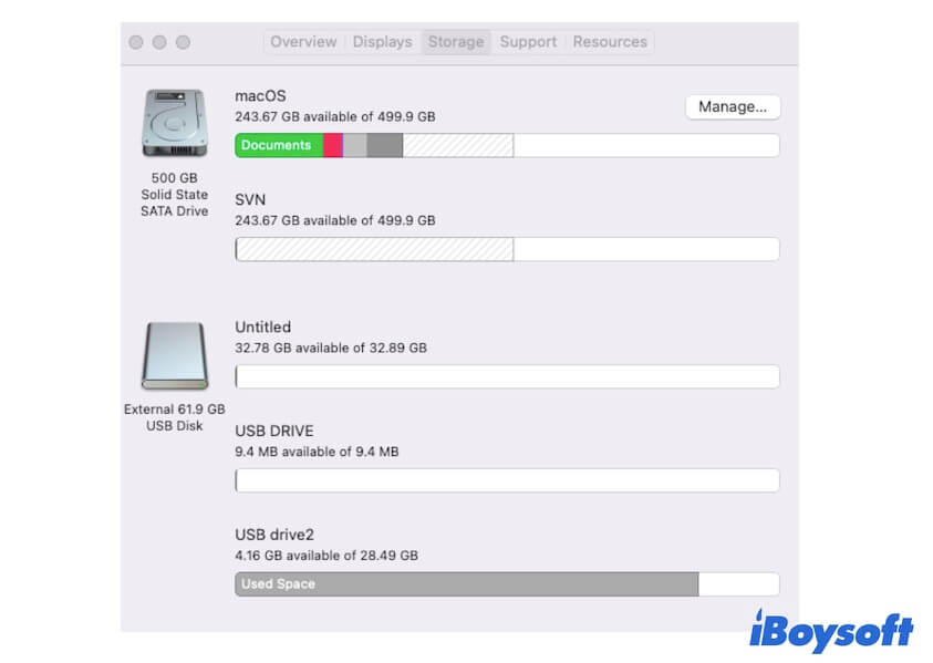 abrir gerenciamento de armazenamento no Mac