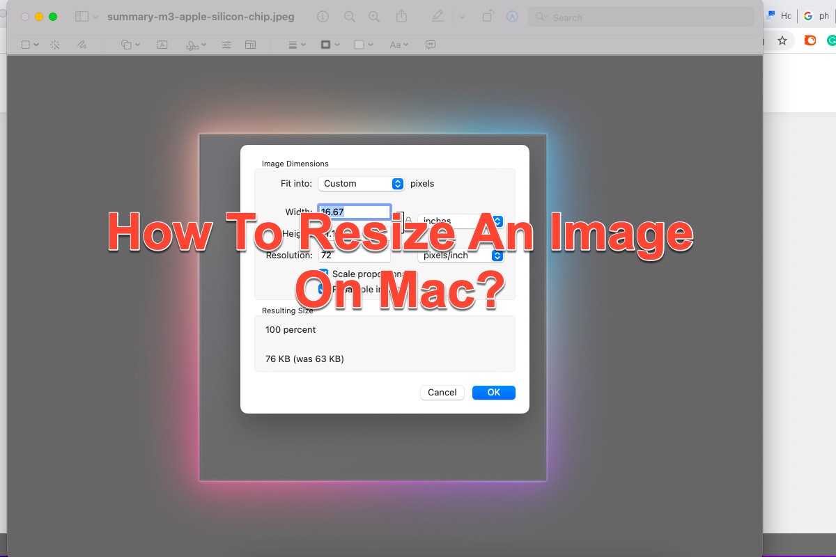 So ändern Sie die Größe eines Bildes auf dem Mac