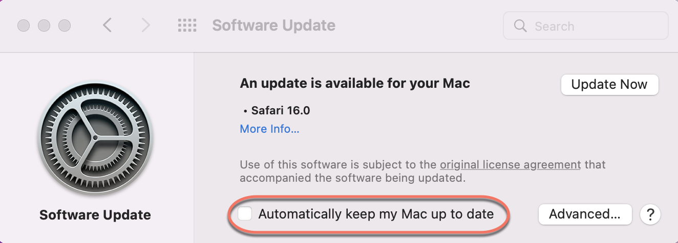 Keep your macOS and software updated