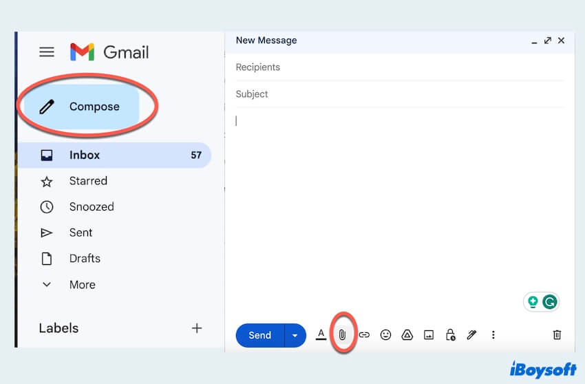 ZIP-Dateien auf dem Mac mit Gmail senden