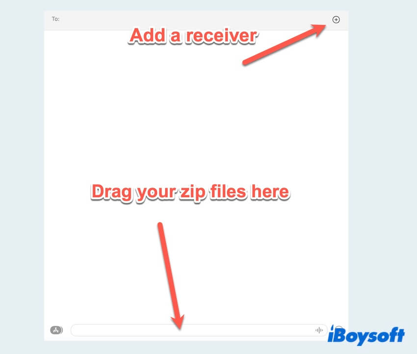 send ZIP files on Mac with Meaaages