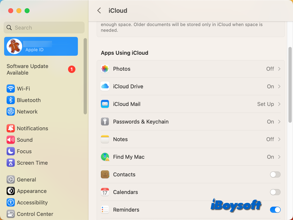 synchroniser l'iPhone avec le Mac via iCloud
