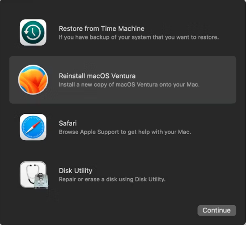 macos recovery reinstall macos