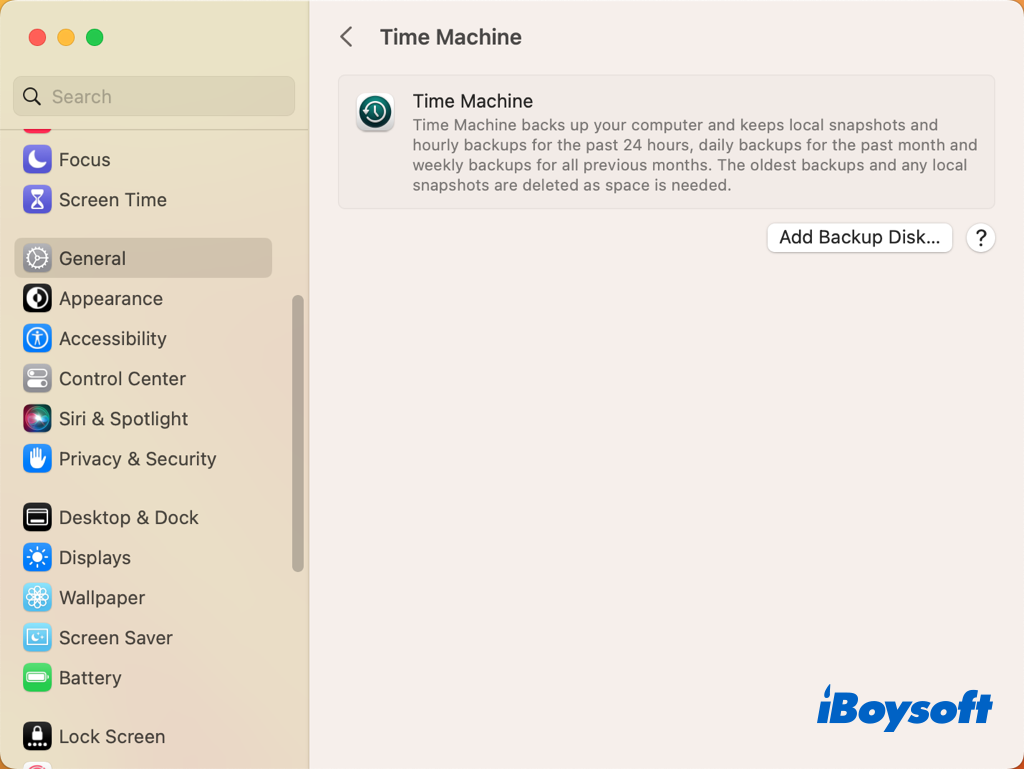 use time machine to backup