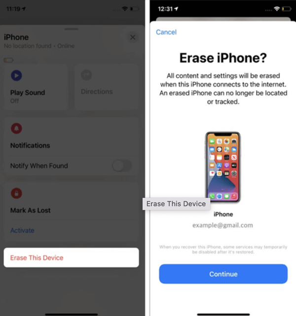 Desbloquear iPhone desabilitado com app Buscar