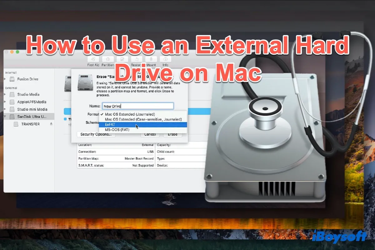 How to use an external hard drive on Mac