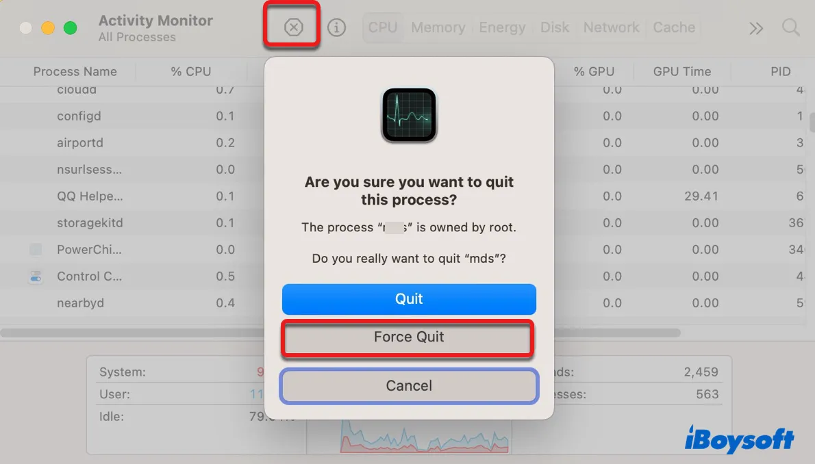Forcer à quitter le processus fsck pour réparer le non-montage de l'easystore sur Mac