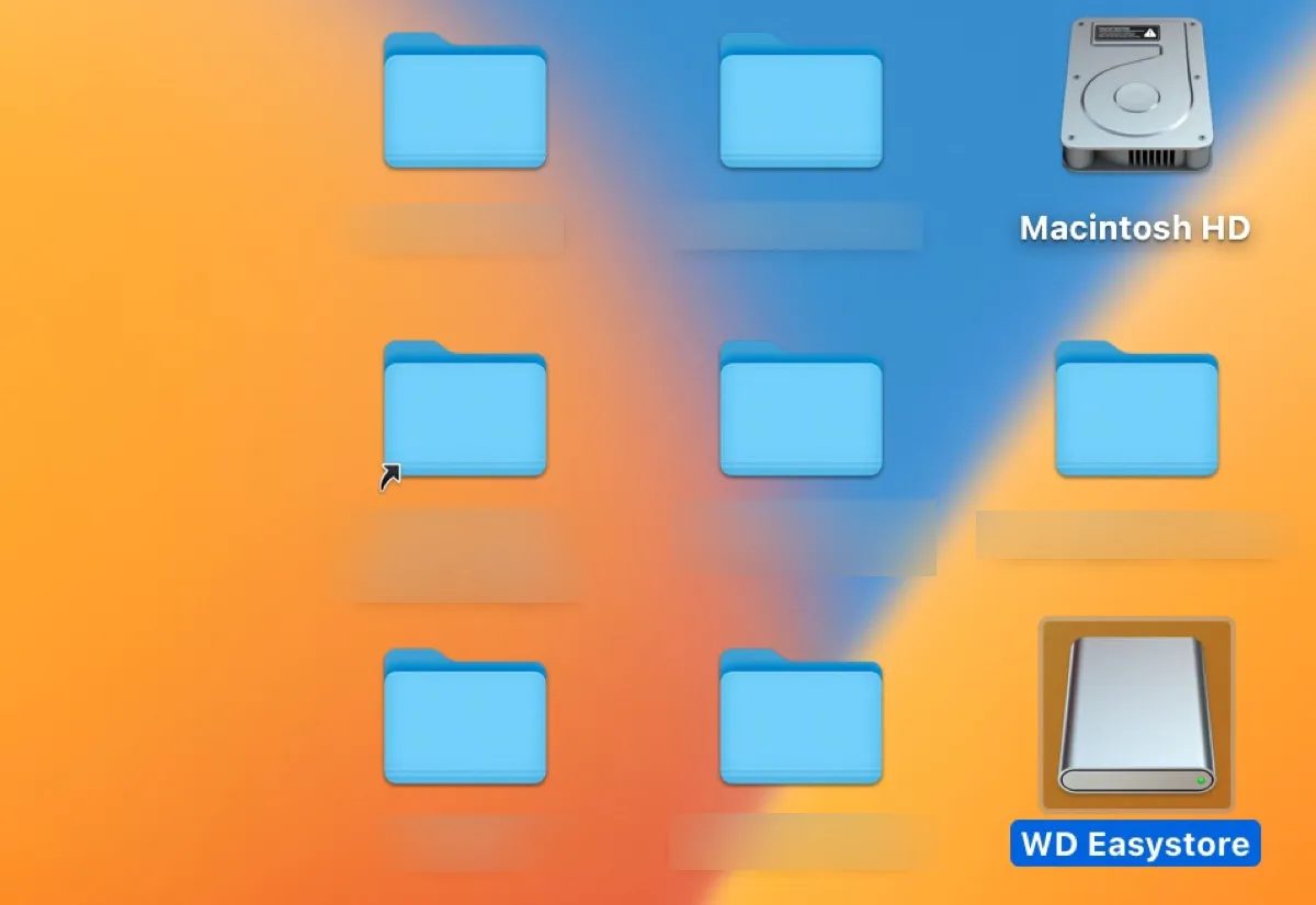 Öffnen Sie das WD easystore-Laufwerk auf dem Mac