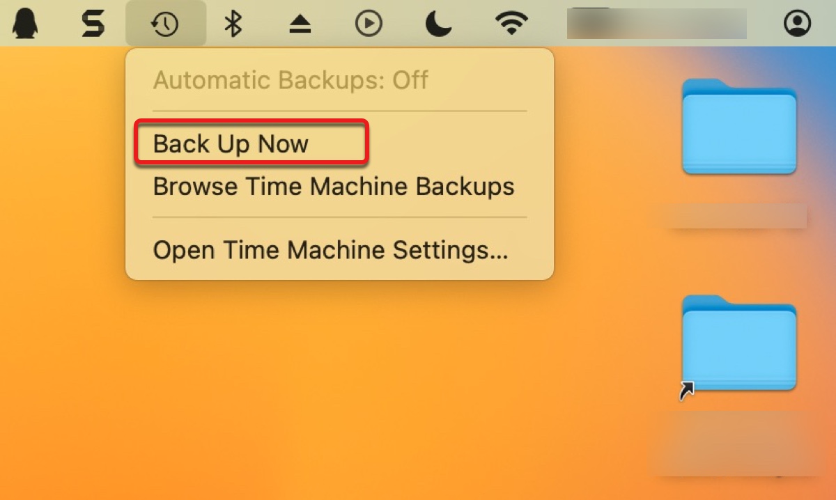 Starten Sie das Time Machine-Backup jetzt