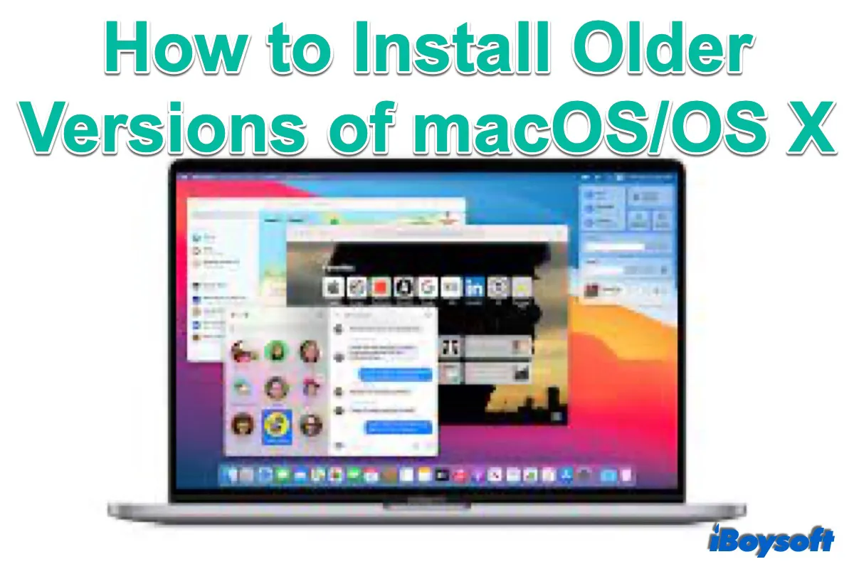 install older version of Mac os