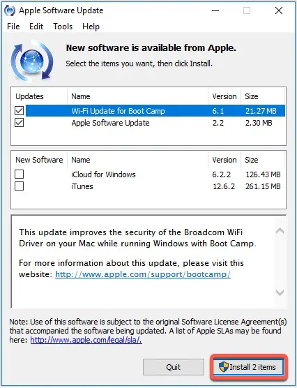 update Apple software