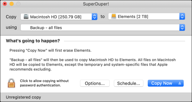 Software de Clonagem de Mac SuperDuper