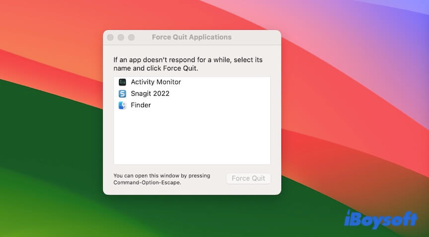 forçar o encerramento de aplicativos no Mac