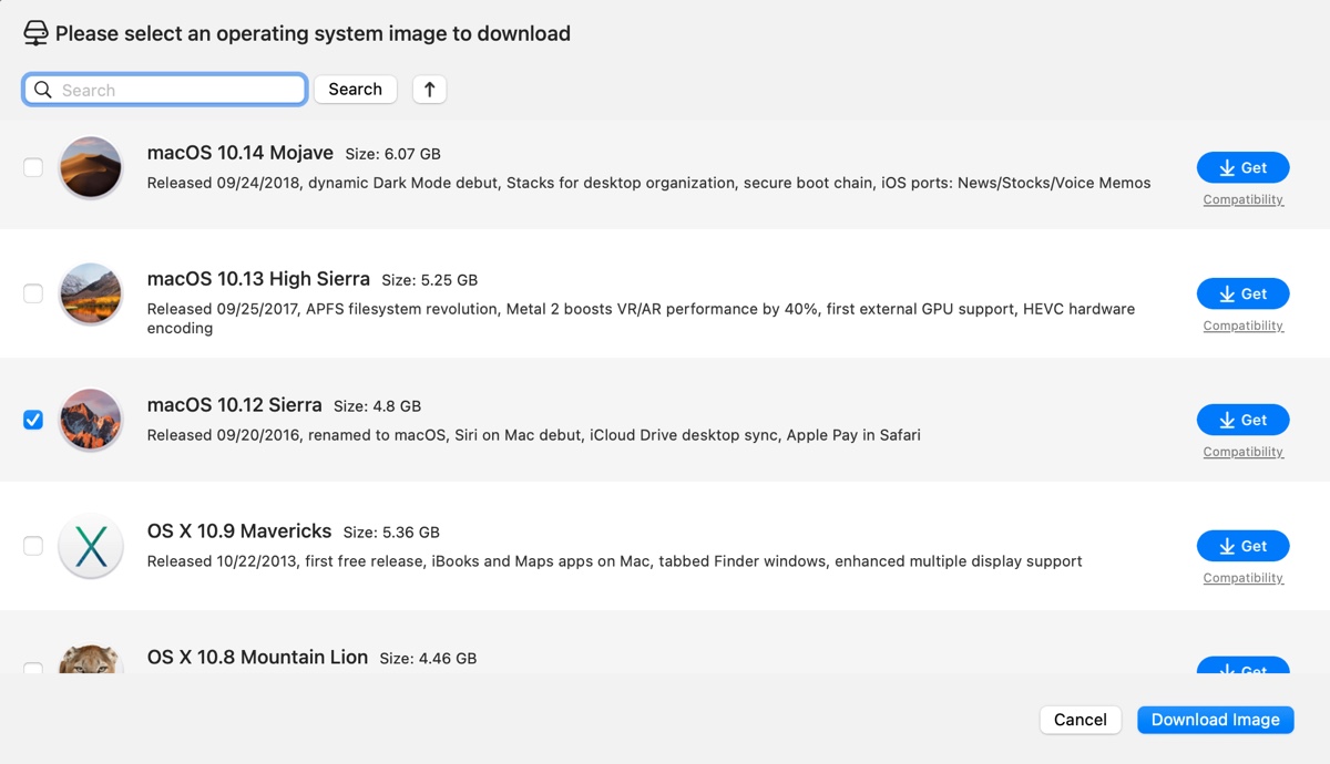 macOS Sierra DMG download