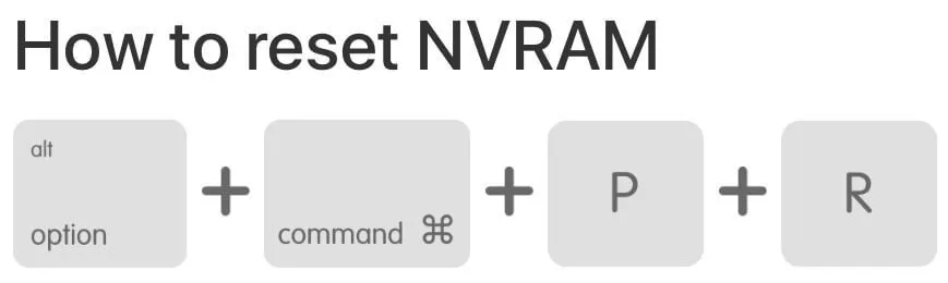 NVRAMをリセット