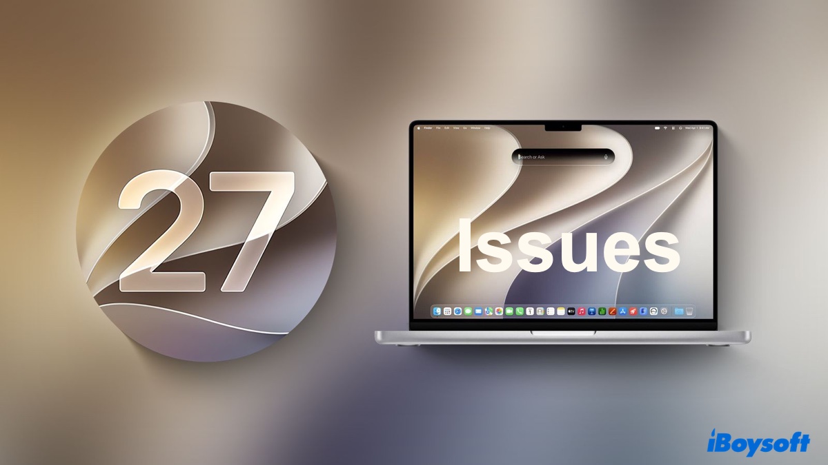 Fix macOS Golden Gate 27 issues