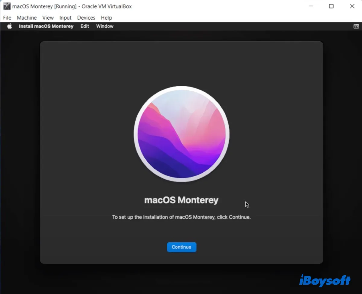 Befolgen Sie die Anweisungen zur Installation von macOS Monterey auf einem Windows-PC
