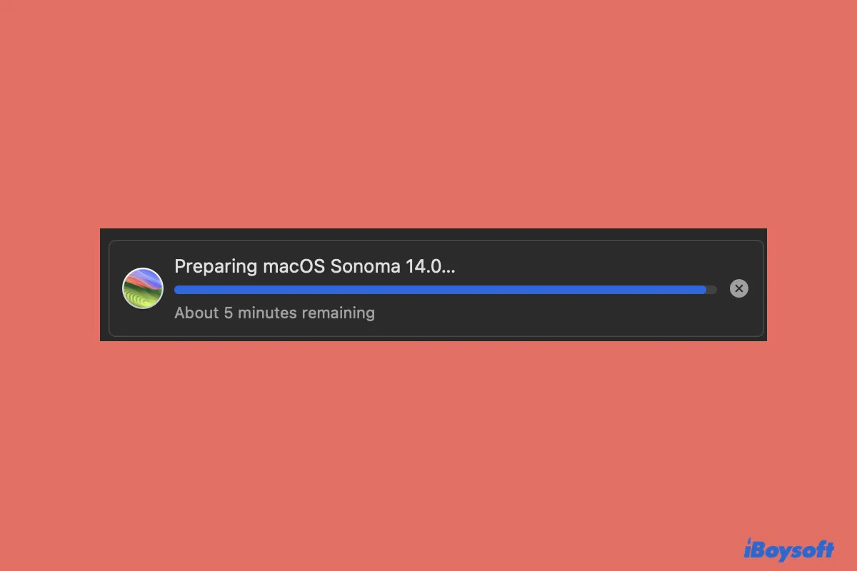 Solución para la actualización atascada de macOS Sonoma
