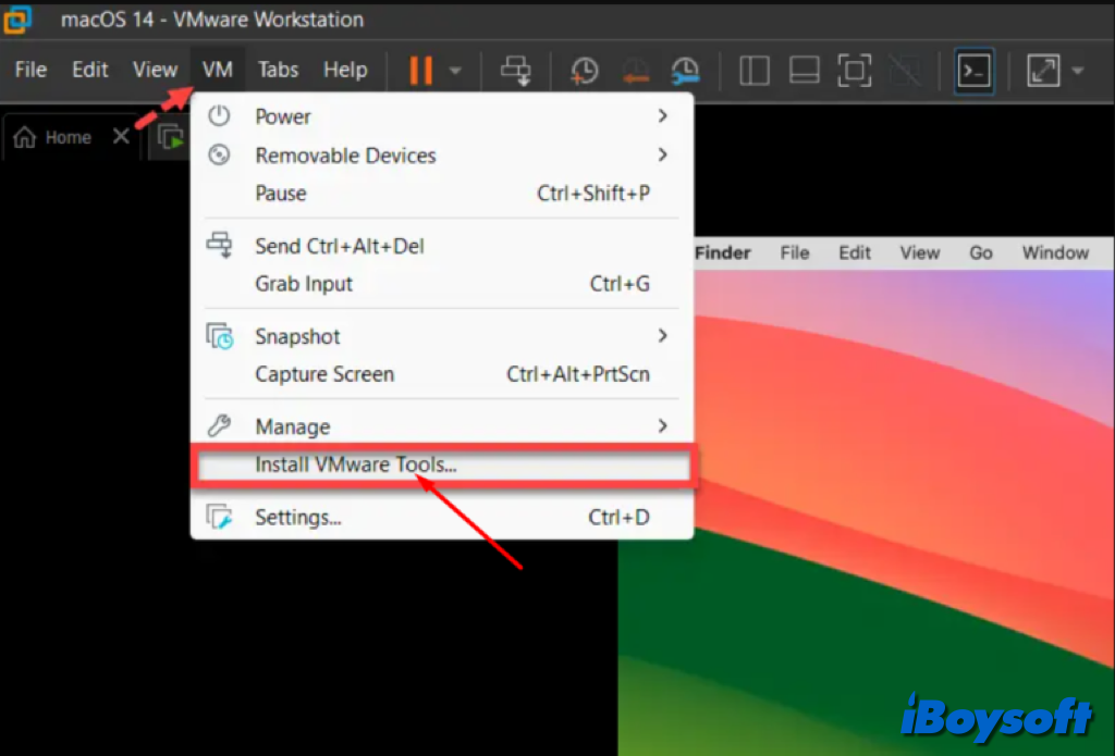 VMwareツールのインストール