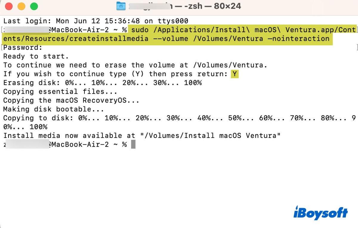 Criar um arquivo DMG macOS Ventura inicializável no Terminal