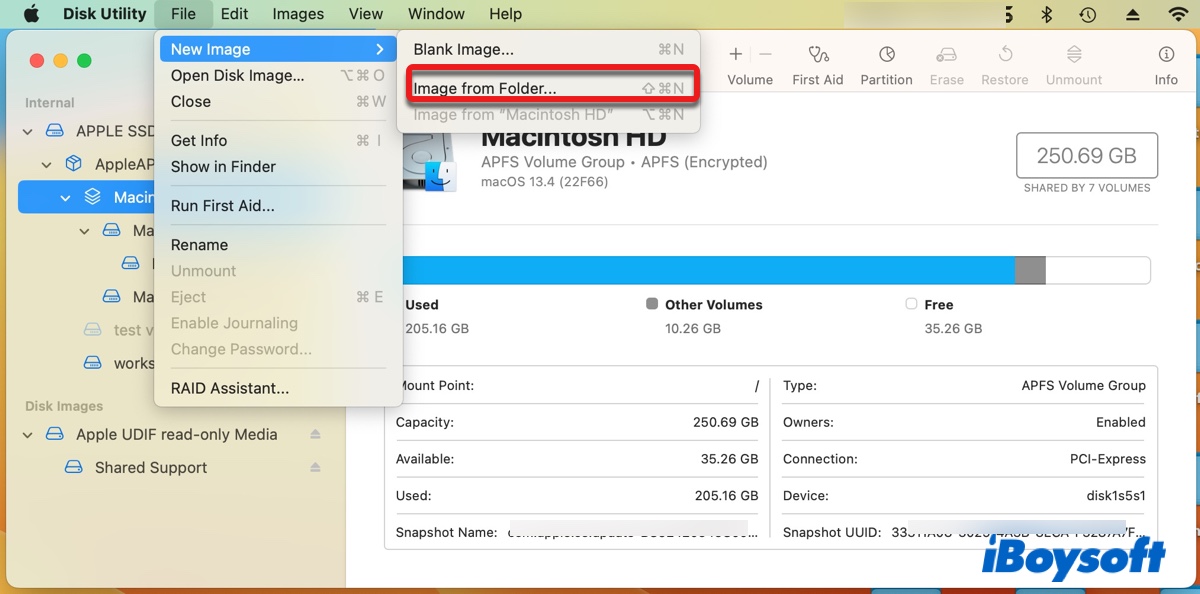 Criar arquivo DMG do macOS Ventura com o Utilitário de Disco