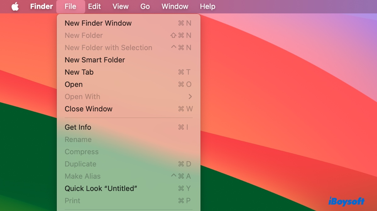 New folder grayed out on Mac