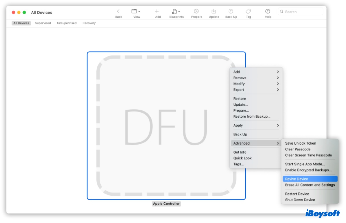 Reviver Mac usando o Apple Configurator
