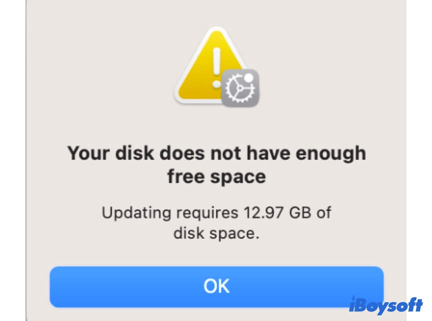 not enough space to install macOS Sonoma