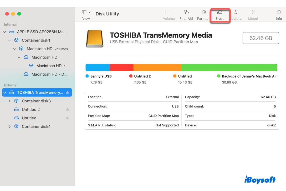 Wie man externe Festplatten auf dem Mac neu formatiert