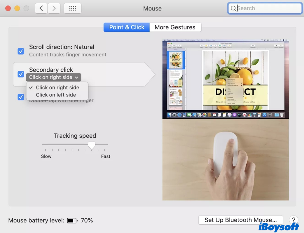 Clique direito no Mac com Magic Mouse da Apple