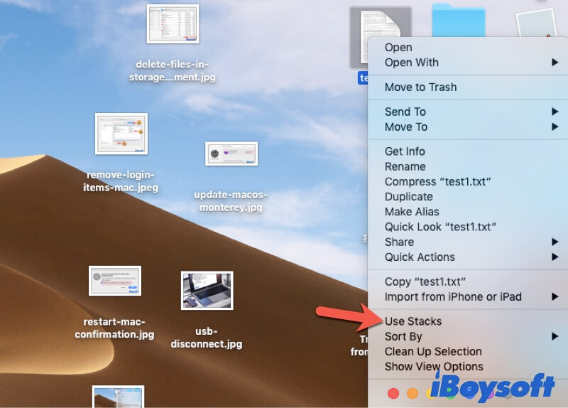 tidy up your Mac desktop