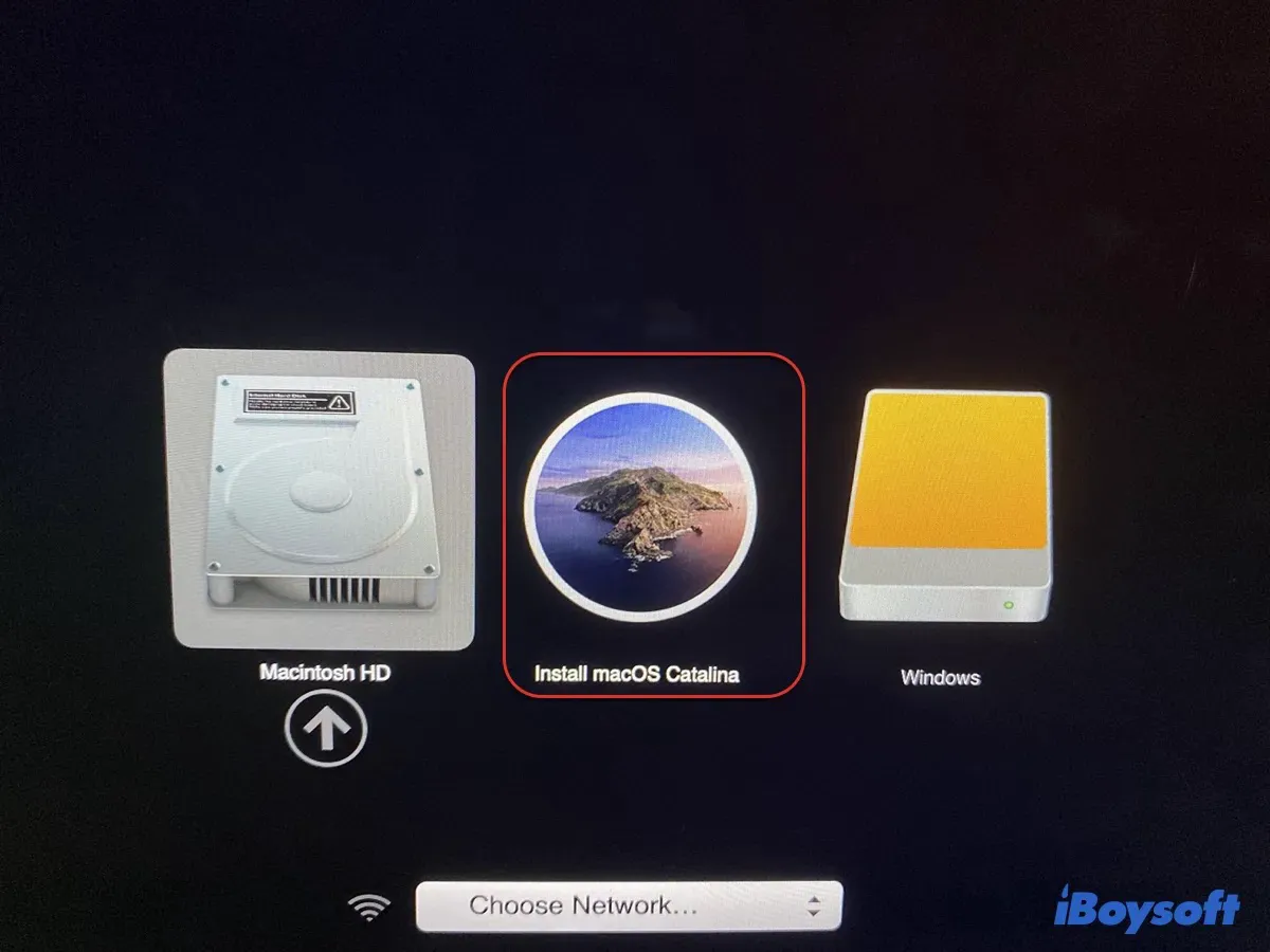 Boot from a macOS bootable USB installer