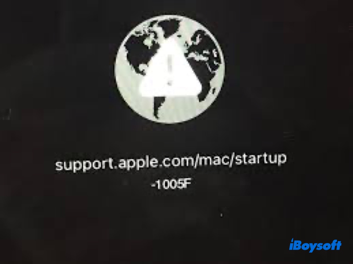 Dossier de démarrage support apple com mac 1005F