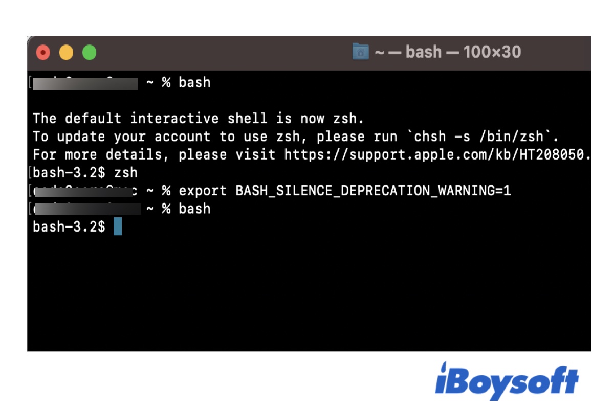 Mac Terminal says that the default interactive shell is now zsh