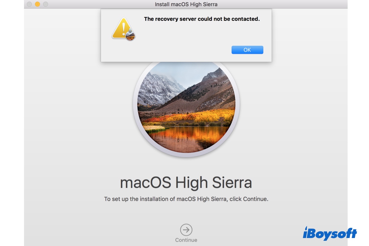 Réparer le serveur de récupération qui ne peut pas être contacté sur Mac