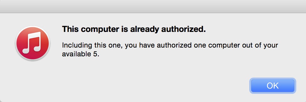 Este computador já está autorizado