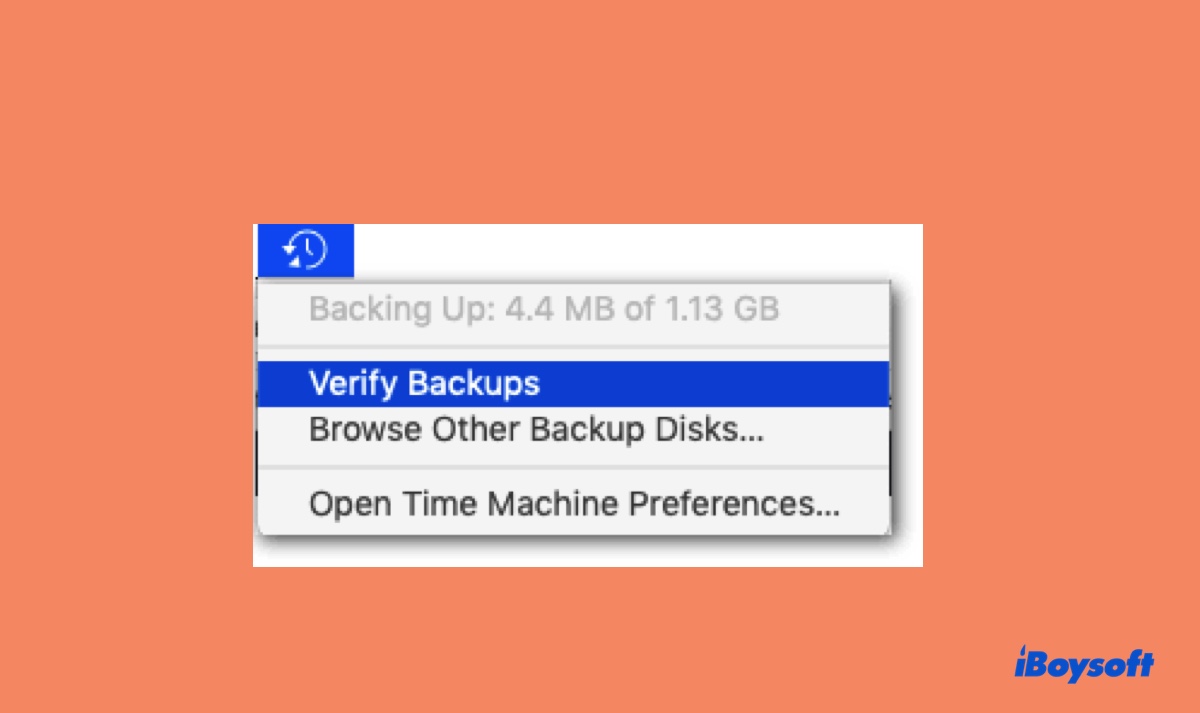 Verificar copias de seguridad de Time Machine en unidades de red